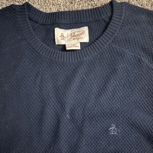 Original Penguin Men's Dark Blue Crewneck Sweater